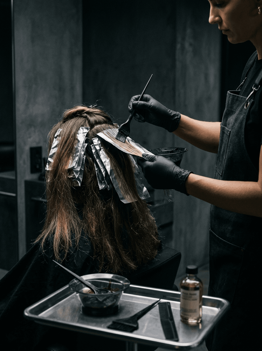 Aplicare balayage în salon