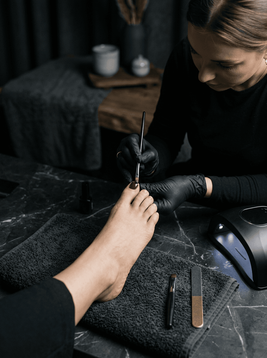 Aplicare gel pe unghii