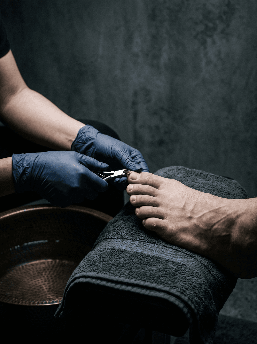 Îngrijire cuticule picioare bărbați