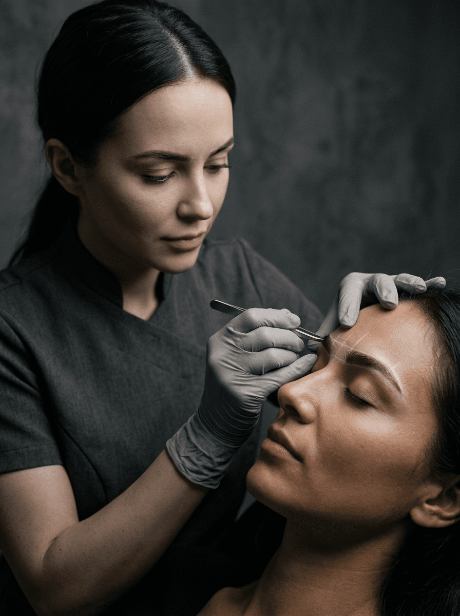 Conturare sprâncene cu lamă