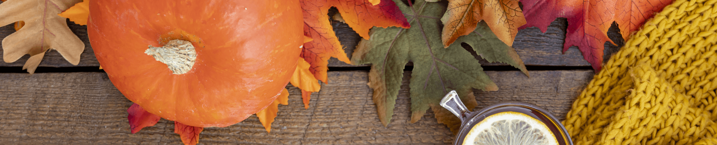 fall season arrangement wooden table